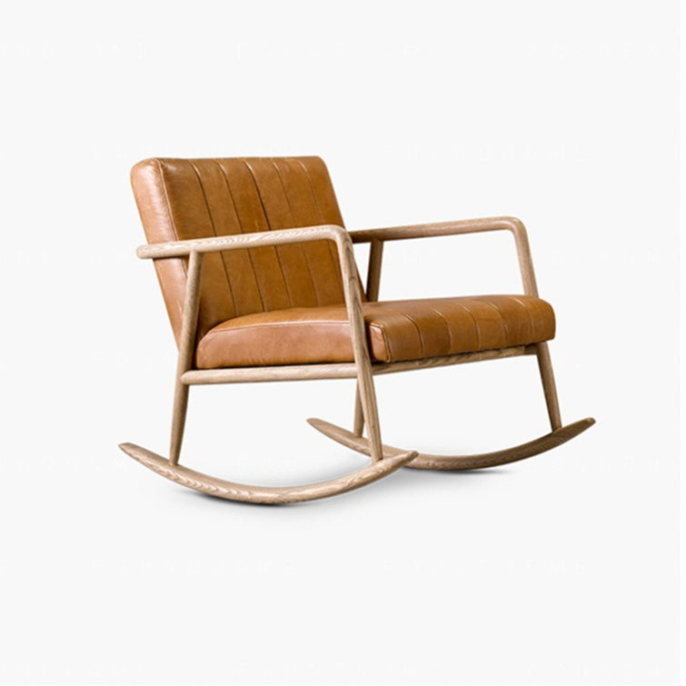 SHINYOK Solid Wood Rocking Chair Wayfair
